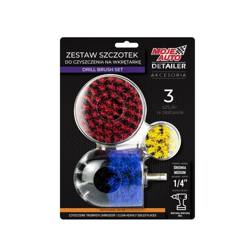 Moje Auto Detailer Zestaw Szczotek do Czyszczenia na Wkrętarkę - Sklep detailingowy Automotive Care