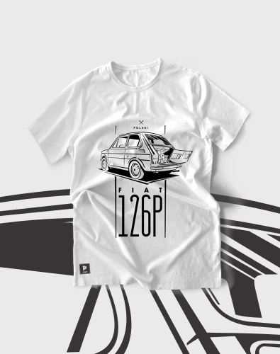 Koszulka z klasycznym Maluchem - 126pe® - klasyk - legendarny wzór - koszulka, t-shirt L - Sklep detailingowy Automotive Care