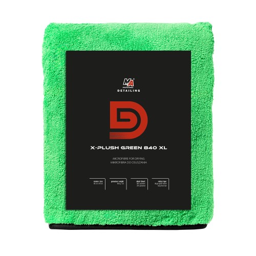 MA Professional Detailing X-PLUSH GREEN 840GSM XL - mikrofibra do osuszania 60x90cm - Sklep detailingowy Automotive Care