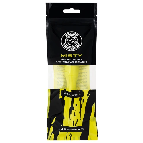 Blend Brothers MISTY Ultra Soft Detailing Brush Yellow - pędzelek z ultradelikatnym włosiem - Sklep detailingowy Automotive Care