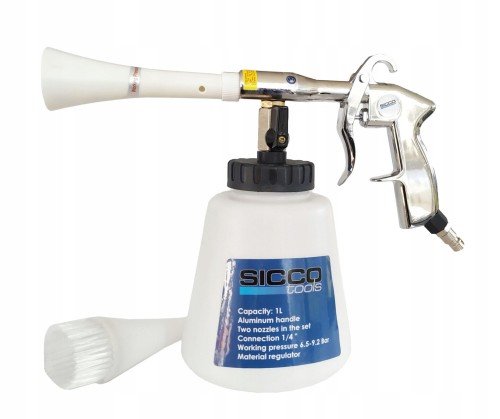 Sicco Pistolet Piorący - wirujący pistolet do prania tapicerki - Sklep detailingowy Automotive Care