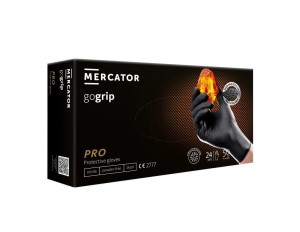 MERCATOR Gogrip Black - niezwykle wytrzymałe rękawice rękawiczki nitrylowe 50szt. roz. S