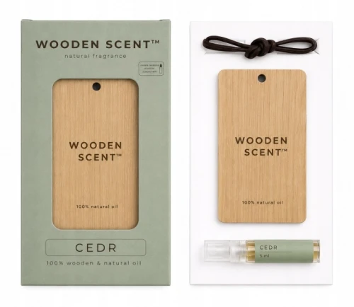 WOODEN SCENT 100% naturalna zawieszka zapachowa - CEDR - Sklep detailingowy Automotive Care