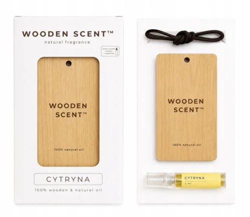 WOODEN SCENT 100% naturalna zawieszka zapachowa - CYTRYNA - Sklep detailingowy Automotive Care